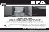 IMPORTANT - Saniflo · INSTRUCTIONS D’INSTALLATION ET D’ENTRETIEN USA CDN 226615 ... it is important to comply with the installation instructions. The grinder/pump unit is a residential