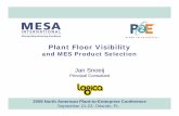 Jan Snoeij - MESA · Jan Snoeij Principal Consultant. ... XFP 4P MES Broner MES PSImetals QMOS Operator 0 5 10 15 20 Proficy Plant Apps. Wonderware …