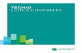 TECH40 LISTED COMPANIES - Euronext · Tech40 listed companies 1. EnterNext launches the new Tech40 . EnterNext is launching the Tech40, covering the 40 leading, ... a Marmiton iPhone