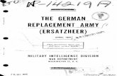 REPLACEMENT ARMY V (ERSATZHEER) · 8. Infantry (Infanterie ... VVehrkreis Bohmen und Mahren _____ 203 . 26. VVehrkreis ... The Replacement Army is commanded by ...