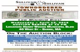 TOWNORDERED PUBLIC AUCTION - sullivan … · Wednesday, April 13, 2016 at 12:00 Noon. Per order of the Town of Barre, the properties are being sold at Public Auction to the highest