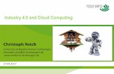 Industry 4.0 and Cloud Computing - IARIA · • Institut for Cloud Computing and IT- ... Security Analysis of the Cloud Infrastructure Christoph Reich Industry 4.0 and Cloud Computing