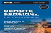 2017 REMOTE SENSING - SPIE · We cordially invite you to participate in the 2017 SPIE Remote Sensing symposium. Over the past 23 years SPIE Remote Sensing has become the largest and