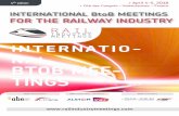 INTERNATIONAL BtoB MEETINGS FOR THE RAILWAY INDUSTRY · 4th edition > April 4-5, 2018 > Cité des Congrès – Valenciennes - France INTERNATIONAL BtoB MEETINGS FOR THE RAILWAY INDUSTRY