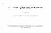 RF Power Amplifiers and MEMS Varactors - McGill …digitool.library.mcgill.ca/thesisfile112576.pdf · Cette thèse est concernée par la conception et l'exécution des amplificateurs