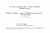 UNIVERSAL ATOMIC DIESEL OWNERS MANUALdowneasteryachts.com/.../2009/11/Universal-Diesel...maintenance-ma… · UNIVERSAL ATOMIC DIESEL Operation and Maintenance Manual MODEL 5411,