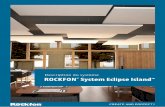 Description du système ROCKFON System Eclipse Island · cheville piton à bascule, l’extrémité du câble assure le blocage. Glisser le piton à bascule dans la plaque et laisser