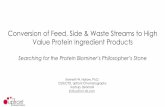 Conversion of Feed, Side & Waste Streams to High … · Baker & Baker (2009) Biochimie 91, 3-10 Bovine Lactoferrin (bLf) CoGS ASP. Protein Separation Modalities in DSP (liquids) 10.09.2018