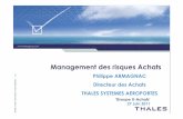 Management des risques Achats - Blog de X-Achats · Modify or Hide in the header / footer properties : Date Management des risques Achats 'Groupe X-Achats' 27 Juin 2011 Philippe ARMAGNAC