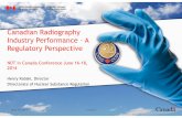 Canadian Radiography Industry Performance – A … · Onsite audit of licensee’s programs, processes and practices Planned vs Unannounced Performance versus Records Use Worksheet