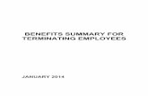 BENEFITS SUMMARY FOR TERMINATING EMPLOYEES - TVAretiree.tva.com/pdf/benefits_summary_terminating_employees.pdf · TVA’s rights described above include the right, at any time, to