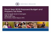 Fiscal Year 2018 Proposed Budget and Property Tax Rate · Charity Care $4.3M DSRIP $22.8M Sendero Risk-based Capital $5M ACA Subsidized Premiums $270K DSRIP $27.7M CCC Member Payment