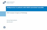 Malignancies in patients with ANCA-associated vasculitis · 29th European Congress of Pathology Malignancies in patients with ANCA-associated vasculitis Chinar Rahmattulla 06-09-2017