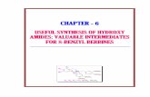 USEFUL SYNTHESIS OF HYDROXY AMIDES: VALUABLE INTERMEDIATES ...shodhganga.inflibnet.ac.in/bitstream/10603/36950/14/14_chapter 6.pdf · Synthesis of 8-benzylcanadine (7) ... was prepared
