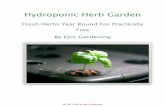 Fresh Herbs Year Round For Practically Free By Epic … · Epic Gardening Hydroponic Herb Garden Guide Visit Epic Gardening to learn more about urban gardening, hydroponics, and aquaponics