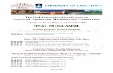 FINAL PROGRAMME - University of Cape Town · FINAL PROGRAMME Welcome Reception: Sunday 4 September Leslie Social Sciences Building, Upper Campus, University of Cape Town ...