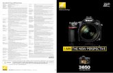 Nikon Digital SLR Camera D850 Specifications · NIKON CORPORATION Shinagawa Intercity Tower C, ... (Capture NX-D software required) Image size (pixels) • FX (36×24) image ... 4.1