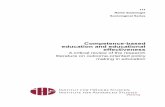 Competence based education and educational effectiveness · 111 Reihe Soziologie Sociological Series Competence-based education and educational effectiveness A critical review of