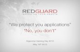 “We protect you applications” “No, you don’t” · “We protect you applications”! “No, you don’t” Digicomp Hacking Day 2013 May 16th 2013