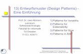 13) Entwurfsmuster (Design Patterns) - Eine Einführungst.inf.tu-dresden.de/files/teaching/ss11/swt/Vorlesungen/13-design... · Prof. U. Aßmann, Softwaretechnologie 8 Design Pattern