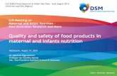 Quality and safety of food products in maternal and ...ilsisea-region.org/wp-content/uploads/sites/21/2016/06/ILSI-Aust... · Quality and safety of food products in maternal and infants