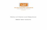 CAYMAN ISLANDS - Elections · CAYMAN ISLANDS ..... Notice of Claims and Objections WEST BAY SOUTH ... WBS-0628 Jane Alan Hunter 9999 Crighton Dr Retiree WBS-0862 Gabrielle Patricia