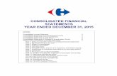 CONSOLIDATED FINANCIAL STATEMENTS YEAR ENDED DECEMBER 31, 2015 · Consolidated Financial Statements, Year Ended December 31, 2015 2 The consolidated financial statements are presented