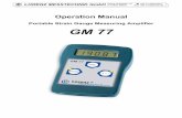 Portable Strain Gauge Measuring Amplifier GM 77 - …lisab.se/wp-content/uploads/2016/04/090188e.pdf · Portable Strain Gauge Measuring Amplifier GM 77 . LORENZ MESSTECHNIK GmbH Obere