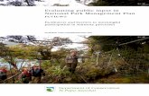 Evaluating public input in National Park Management … · Evaluating public input in National Park Management Plan reviews Facilitators and barriers to meaningful participation in
