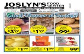e ails! April Shower of Savings! - …lovesmalltownamerica.com/images/f_JOSLYNS-041515.pdf · Deluxe Sandwich..... $169 Reser's Macaroni or Potato Salad ... Skin Lotion Assorted Varieties,