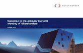 Welcome to the ordinary General Meeting of Shareholders · Diamond Wire in wafering or iPerc in coating and 5 Busbars in module technologies New, emerging markets are seeking highly