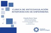 CLINICA DE ANTICOAGULACIÓN INTERVENCION …scc.org.co/wp-content/uploads/2016/01/CLAUDIA-TIQUE-Clínica-de... · Terapia de Anticoagulación 1. La heparina no fraccionada 2. Las