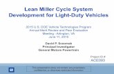 Lean Miller Cycle System Development for Light-Duty … · General Motors LLC • Advanced dilute combustion regimes for gasoline engines ... Dec. 2017 Multicylinder Efficiency vs.