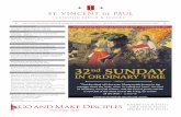 SUNDAY MASSES - St. Vincent de Paul Catholic Parishsaintvincents.org/wp-content/uploads/2016/11/5003350B.pdf · SUNDAY MASSES Saturday: (Anticipatory) 5:00 pm Sunday: 7:30 am, 9:30