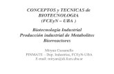 CONCEPTOS y TECNICAS de BIOTECNOLOGIA … · Microorganismos productores: bacterias, levaduras y hongos. Metabolitos secundarios ... inhibidores enzimáticos, pesticidas) 2. Factores