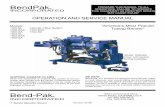 BendPak - Redline Stands · 1 Bender Operation Manual Revision 90196 BendPak ® INCORPORATED Bend-Pak ® INCORPORATED FORWARD THIS MANUAL TO ALL OPERATORS. FAILURE TO OPERATE THIS