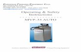 Operating & Safety Instructions ... · 2 important safety instructions model mvp-35 auto for commercial use only read all instructions before using special safety instructions 1.