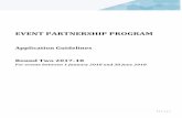 Event Partnership Program Application Guidelines · EVENT PARTNERSHIP PROGRAM Application Guidelines ... the EPP receives more applications than it can ... Event Partnership Program