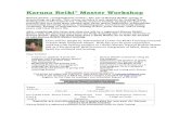 Karuna Reiki Master Workshop - tennessee-reiki.com Flyer 2012WEBSITE.pdf · Karuna Reiki® Master Workshop Karuna means, “compassionate action”. The use of Karuna Reiki® energy