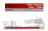 Taller Regional Lima Lima --Callao Callao - …sinia.minam.gob.pe/sites/default/files/archivos/public/docs/234.pdf · Taller Regional Lima Lima --Callao Callao Sistema Regional y