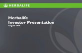 Herbalife Investor Presentation - NASDAQfiles.shareholder.com/.../Herbalife_Investor_Presentation_August_201… · This presentation contains, and our officers and representatives