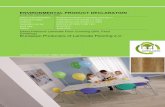 ENVIRONMENTAL PRODUCT DECLARATION European Producers … · Owner of the Declaration European Producers of Laminate Flooring e.V. ... 2 Environmental Product Declaration EPLF ...