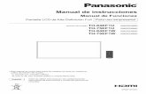 Manual de instrucciones - Panasonic Global · Manual de instrucciones ... que la patilla de puesta a tierra de la clavija del cable de alimentación de CA esté firmemente conectada.