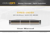DNS-2640 User Manual QS0001 - DataON Storagedoc.dataonstorage.com/product/DNS/2640/DNS-2640_User_Manual.pdf · DNS-2640 User Manual 2 Package content The DNS-2640 box contains the