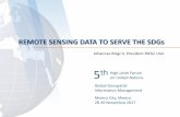 REMOTE SENSING DATA TO SERVE THE SDGs - …ggim.un.org/meetings/2017-Mexico/documents/Session_2a_Johannes... · REMOTE SENSING DATA TO SERVE THE SDGs Johannes Riegl Jr, President