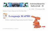 RAPIDportal.uc3m.es/portal/page/portal/dpto_ing_sistemas_automatica/... · AI -II (56-10569):2006 ©UC3M – Dr. Alaa Khamis 2/44 Automatizaci ón Industrial -II Lenguaje RAPID Estructura