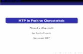 HTP in Positive Characteristic - PiratePanelcore.ecu.edu/math/shlapentokha/Penn State/adults.pdf · HTP in Positive Characteristic Table of Contents 1 A Brief History of Diophantine