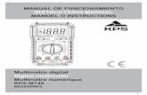 MANUAL DE FUNCIONAMIENTO INSTRUCTIONS …kps-soluciones.es/wp-content/uploads/2017/08/Manual-KPS-MT40.pdf · mediciones de frecuencia de tensiones RMS superiores a 250V CC o CA. Para