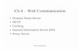 Proxy Server • Internet Information Server (IIS) • … · Web Communication 2 • HTTP is a request/response protocol for client/server communication. • The client is an application