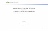 Business Practice Manual For The Energy Imbalance …€¦ · CAISO Business Practice Manual DRAFT BPM for the Energy Imbalance Market